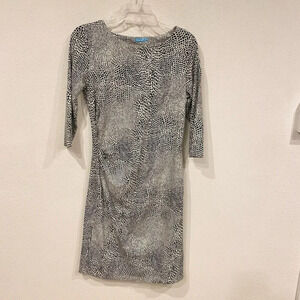 J. McLaughlin Ruched Animal Print Dress Size Medium EUC